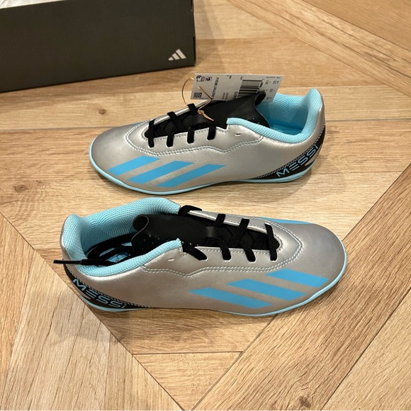 Brand NEW with Tags! Adidas X Crazyfast Messi soccer shoes blue silver black 4.5 - Picture 5 of 13